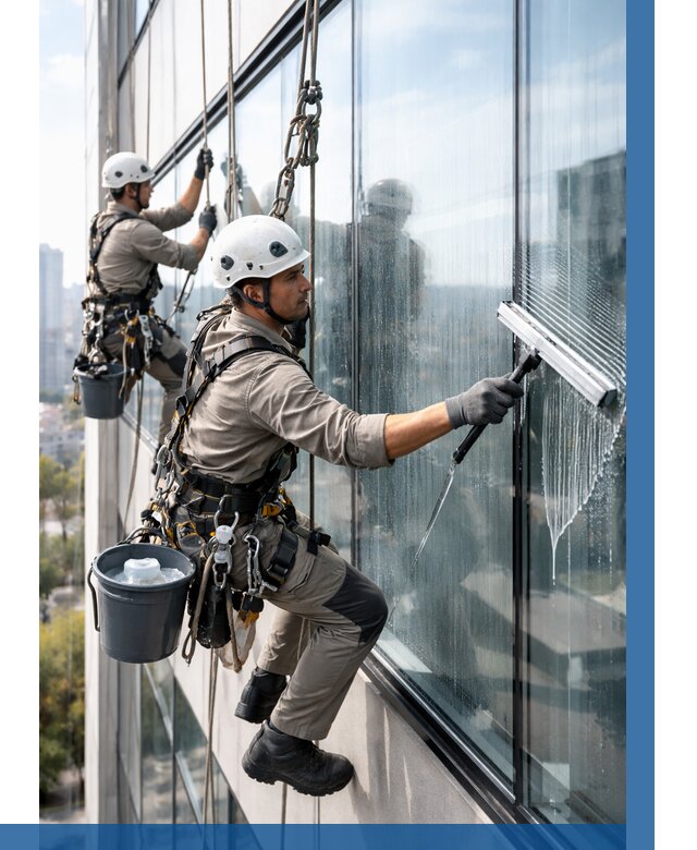Мойка окон альпинистами в Верхней Пышме от 4617 р. | ВЫСОТНИК-Врх