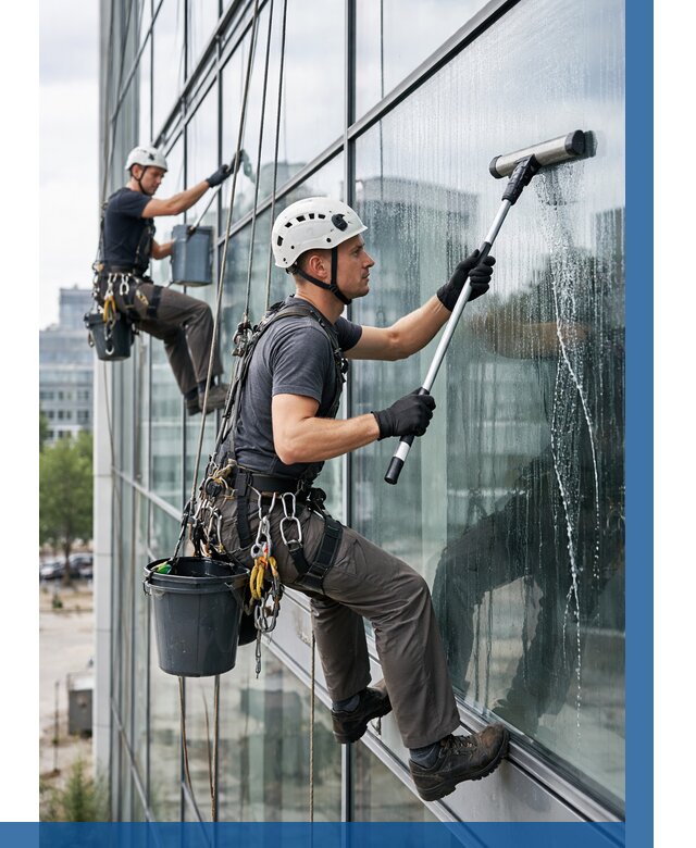 Мойка витражей альпинистами в Верхней Пышме от 718 р. под ключ|ВЫСОТНИК-Врх