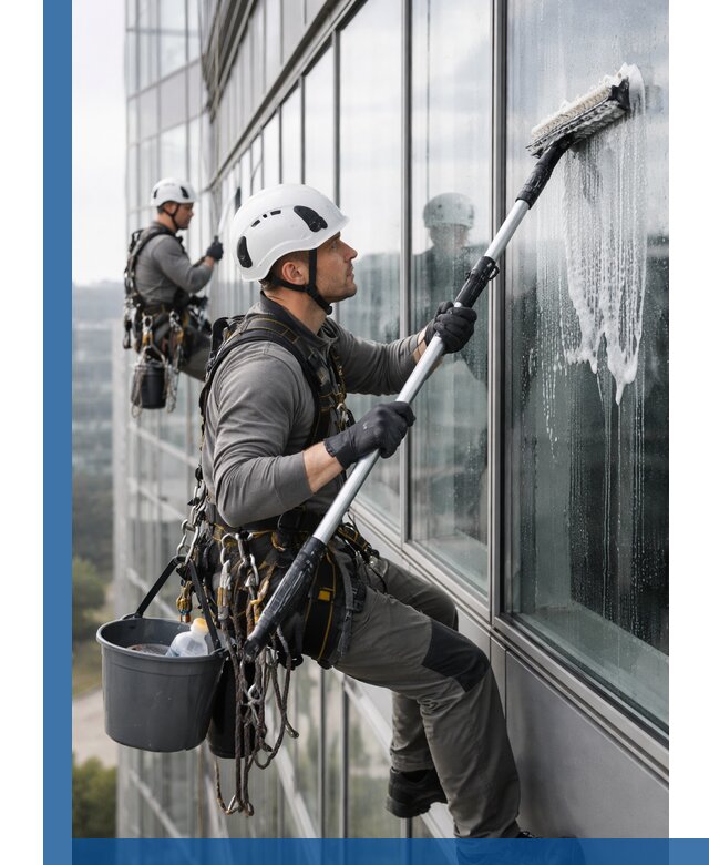 Высотная мойка сплошного остекления с выездом в Верхней Пышме