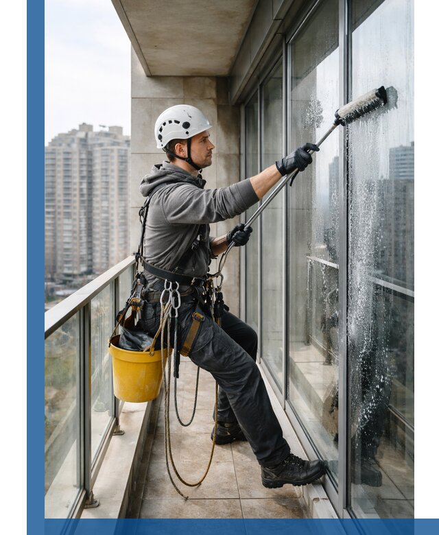 Профессиональная мойка балконного остекления в Верхней Пышме