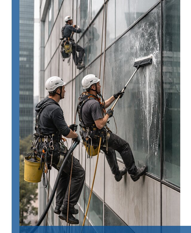 Профессиональная высотная мойка фасадов зданий в Верхней Пышме