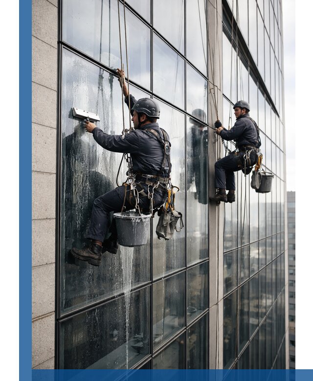 Профессиональная мойка стеклянных фасадов зданий в Верхней Пышме