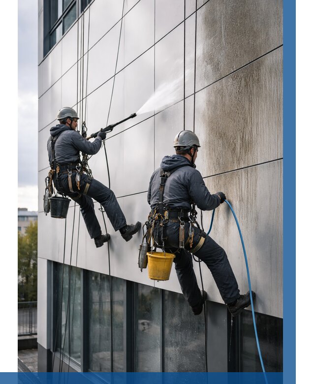 Мойка фасада из композита в Верхней Пышме по цене от 308 р. | ВЫСОТНИК-Врх