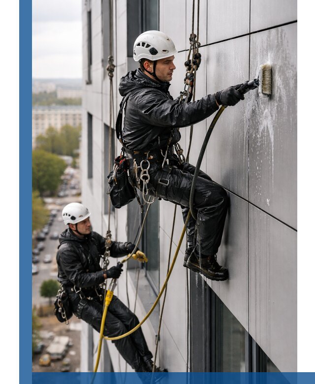 Профессиональная мойка фасада из композита в Верхней Пышме