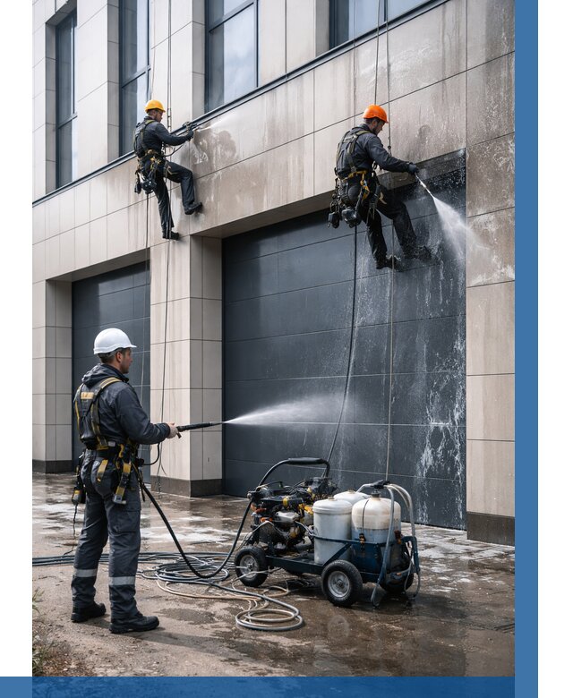 Послестроительная мойка фасада в Верхней Пышме от 308 р. | ВЫСОТНИК-Врх