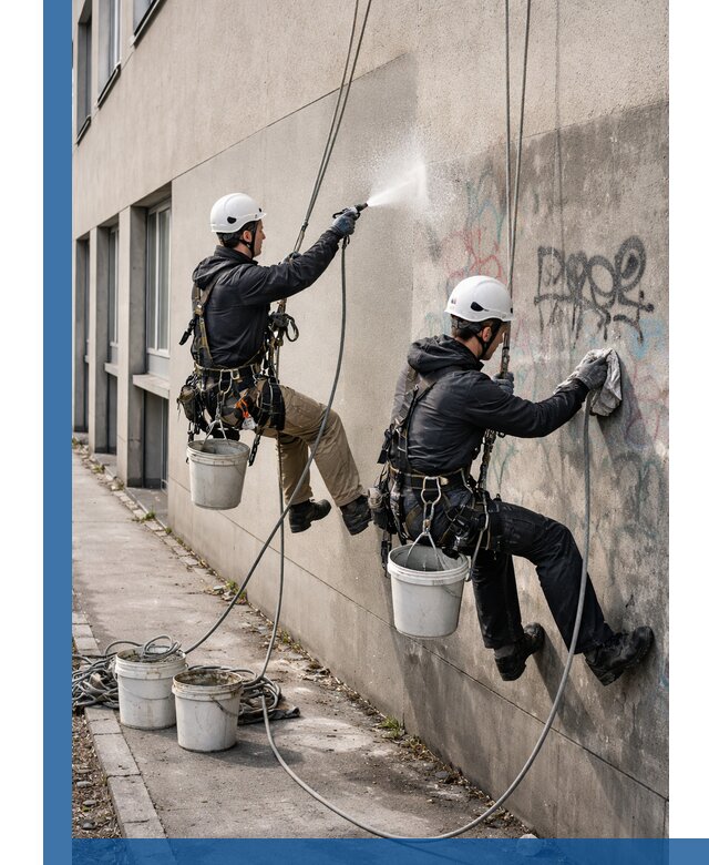 Антиграффити покрытие фасада с защитой от надписей в Верхней Пышме