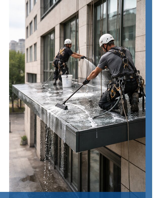 Мойка козырьков и навесов в Верхней Пышме от 3591 р. | ВЫСОТНИК-Врх