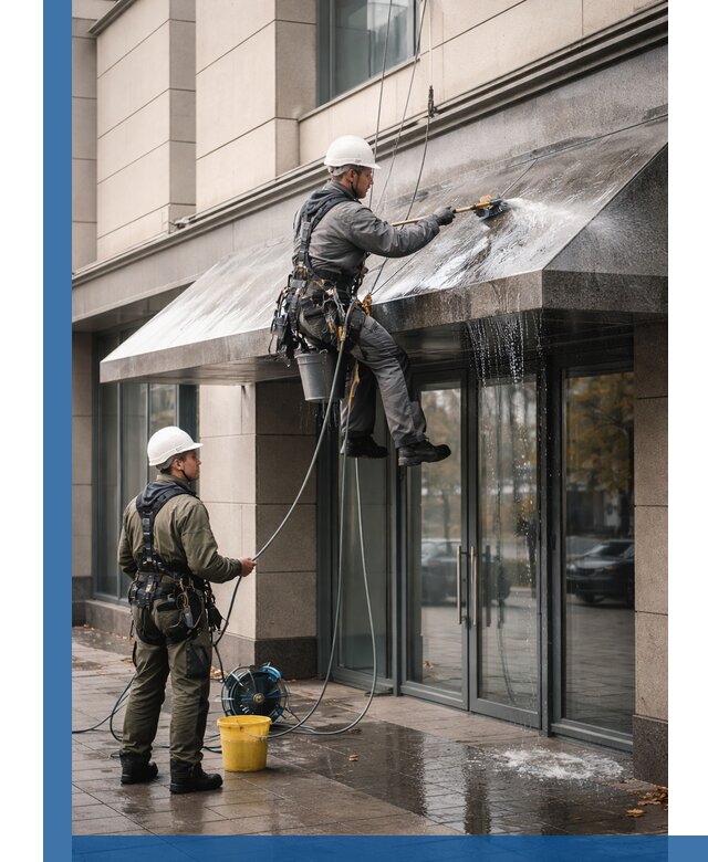 Профессиональная мойка козырьков и навесов в Верхней Пышме