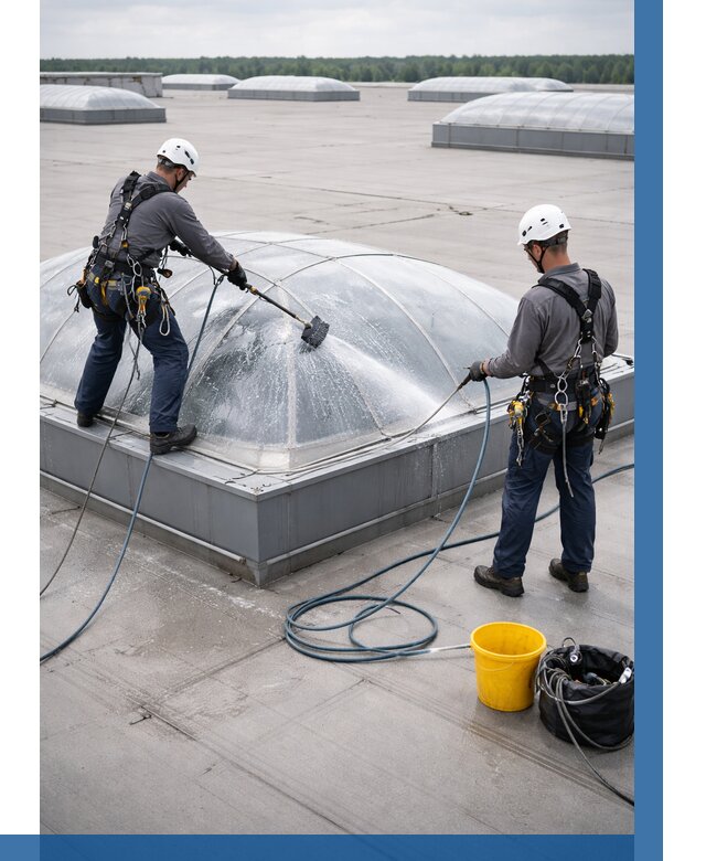 Мойка зенитных фонарей в Верхней Пышме, заказать от 4617 р. | ВЫСОТНИК-Врх