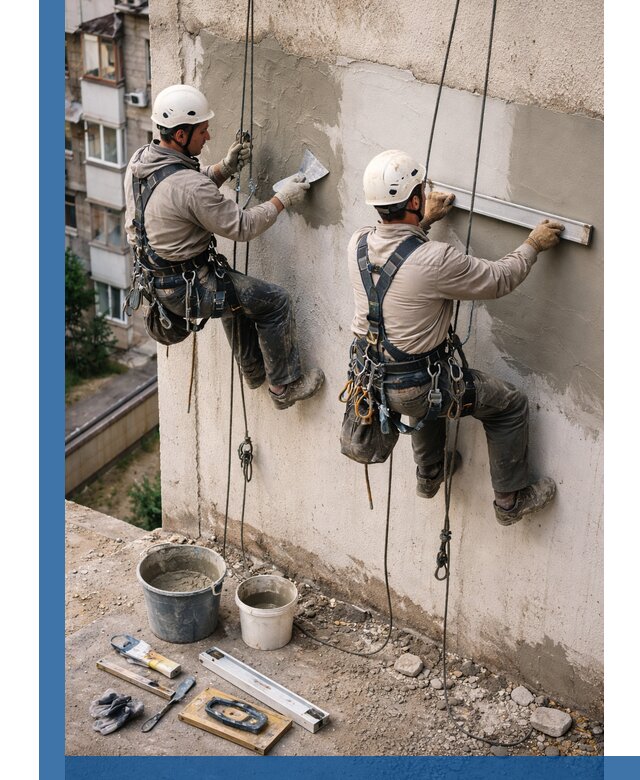 Комплексный ремонт штукатурного фасада с гарантией в Верхней Пышме