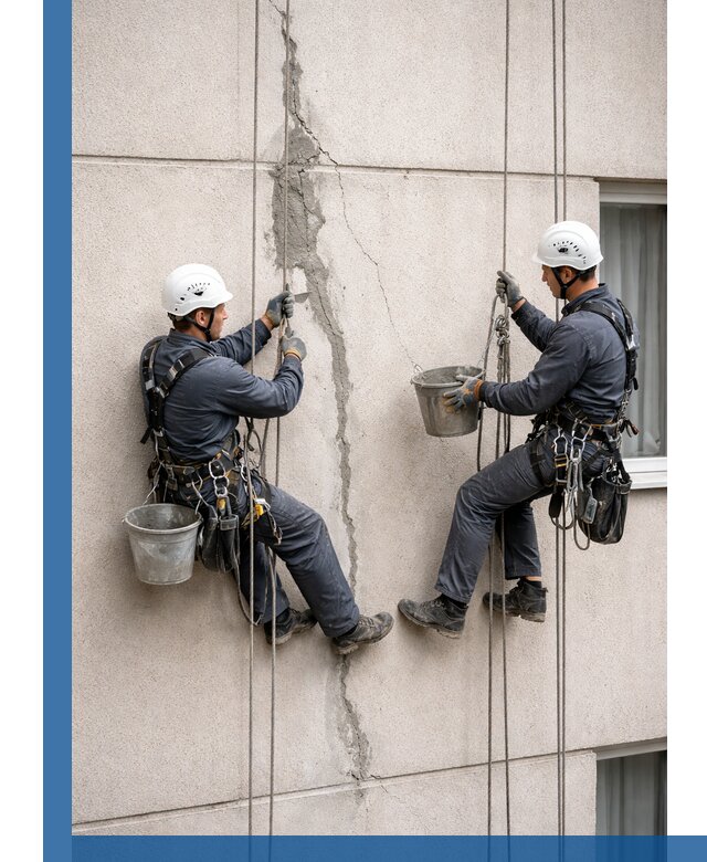 Заделка трещин на фасаде в Верхней Пышме с гарантийным ремонтом