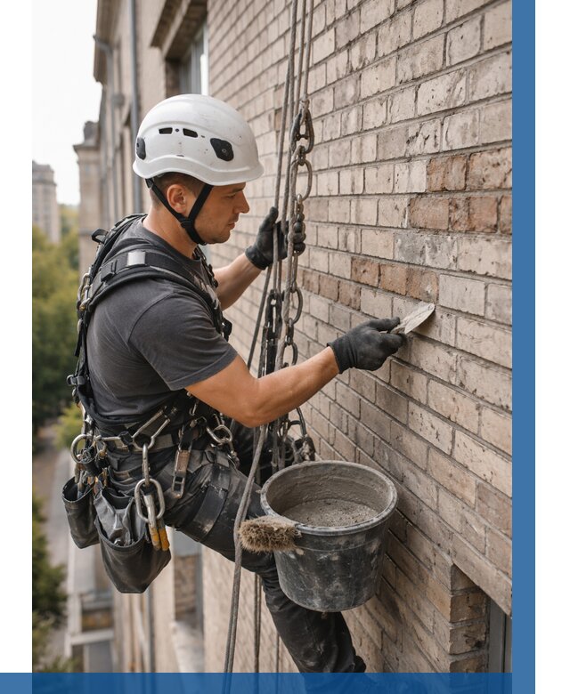 Ремонт кирпичной кладки фасада в Верхней Пышме от 1847 р. | ВЫСОТНИК-Врх