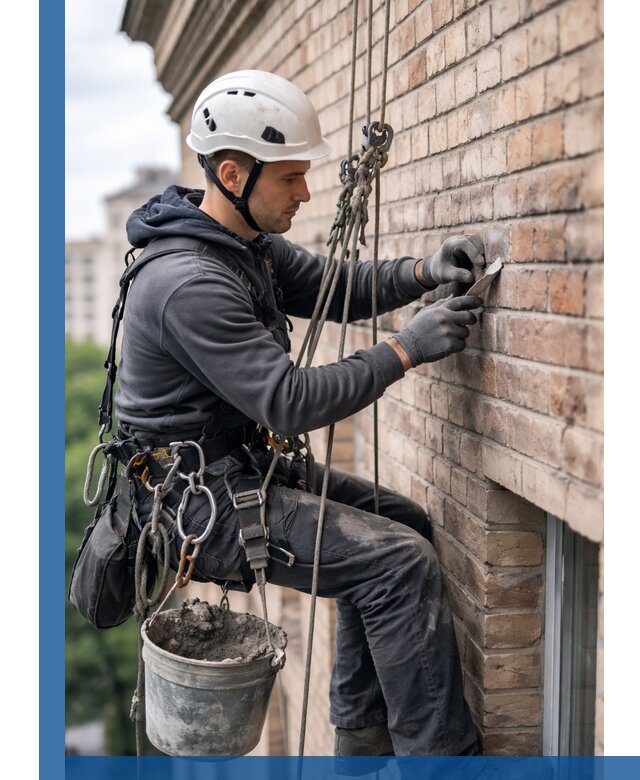Качественный ремонт кирпичной кладки фасада в Верхней Пышме с гарантией