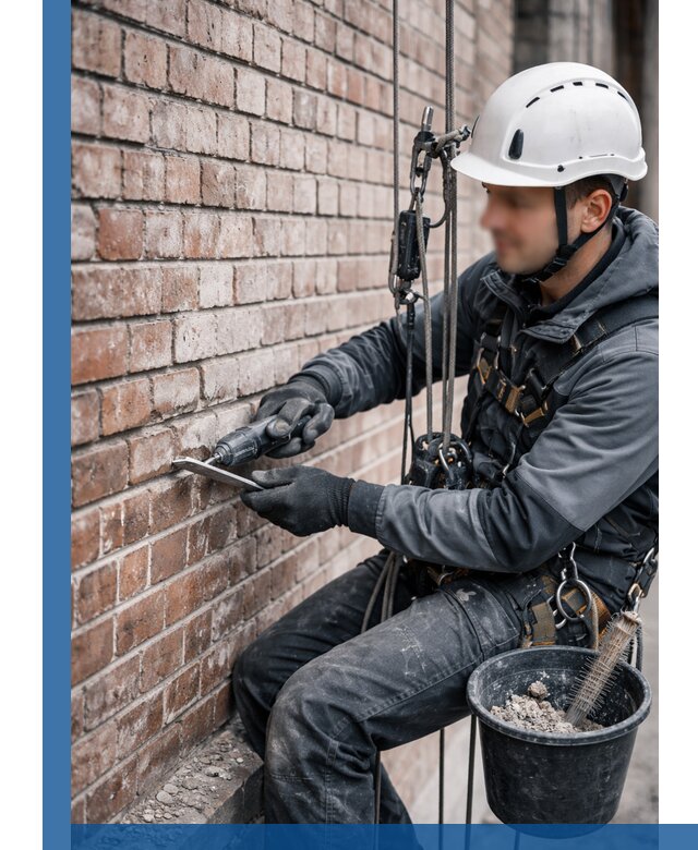 Расшивка кирпичных швов фасадов и стен, ремонт в Верхней Пышме