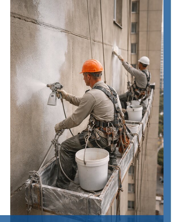 Грунтовка фасада на высоте в Верхней Пышме от 123 р. | ВЫСОТНИК-Врх