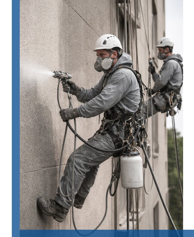 Безвоздушная покраска фасадов зданий в Верхней Пышме профессионально