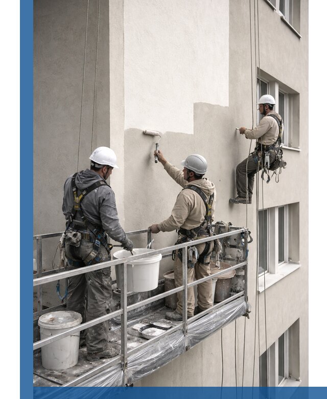 Покраска оштукатуренного фасада в Верхней Пышме под ключ с гарантией