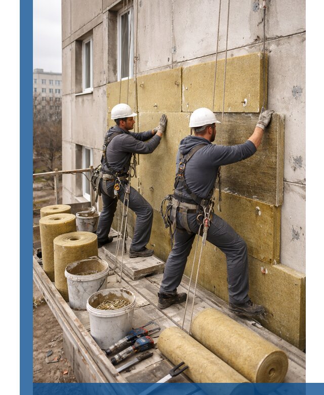 Утепление фасада минватой в Верхней Пышме под ключ с гарантией