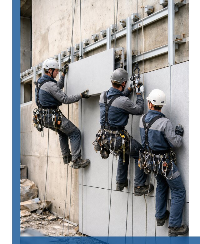 Монтаж вентилируемого фасада в Верхней Пышме под ключ с гарантией качества