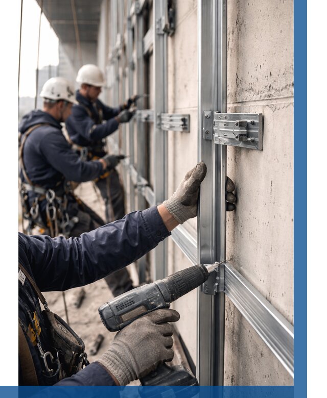 Монтаж подсистемы вентфасада в Верхней Пышме от 872 р. | ВЫСОТНИК-Врх