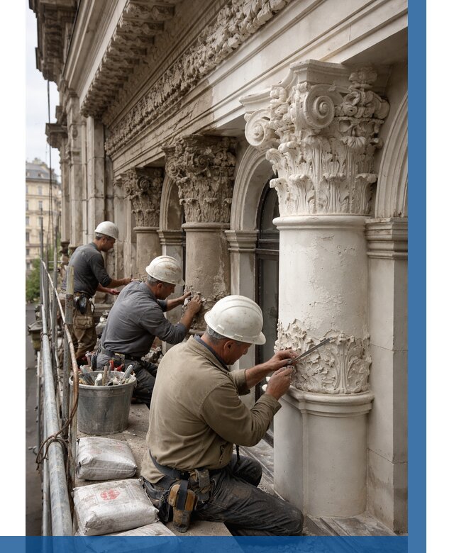 Реставрация фасадной лепнины в Верхней Пышме от 2565 р. | ВЫСОТНИК-Врх