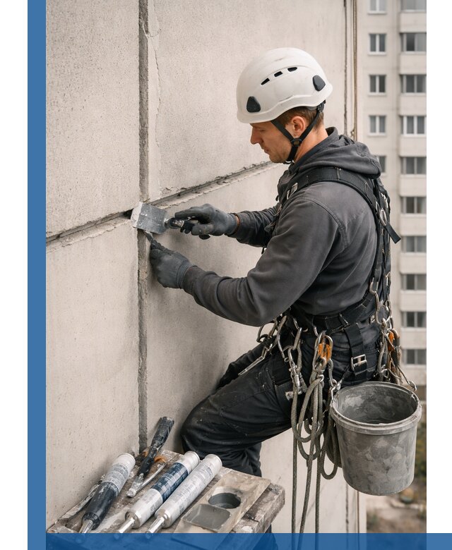 Ремонт межпанельных швов в Верхней Пышме герметизация и восстановление