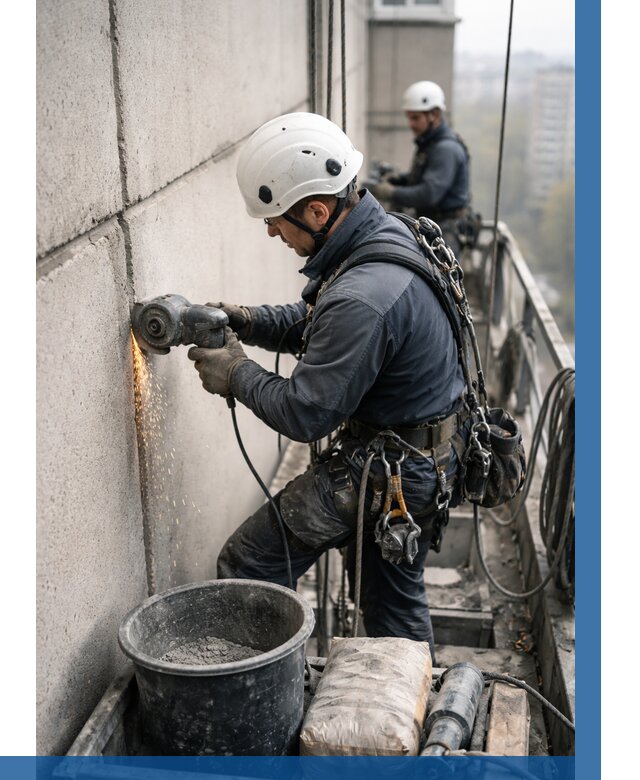 Штробление межпанельных швов в Верхней Пышме от 1231 р. | ВЫСОТНИК-Врх