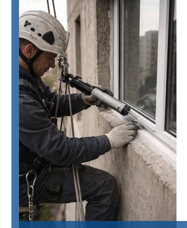 Герметизация оконных швов снаружи в Верхней Пышме профессионально