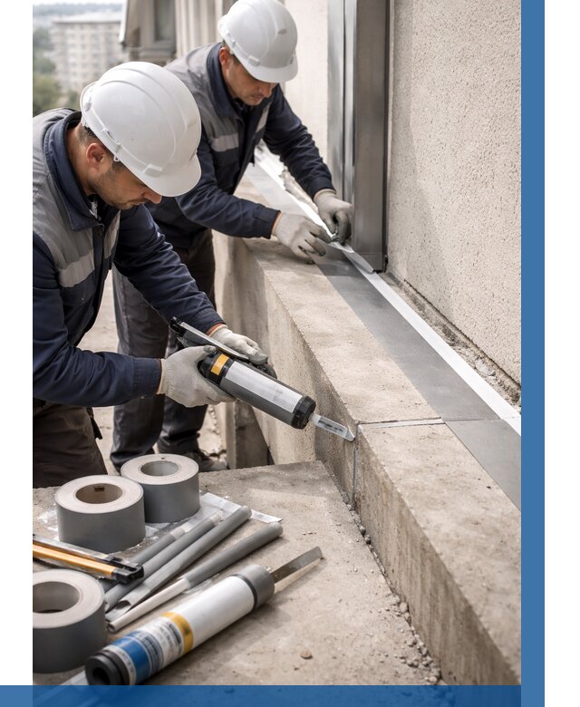 Герметизация примыкания балкона в Верхней Пышме от 4617 р. | ВЫСОТНИК-Врх