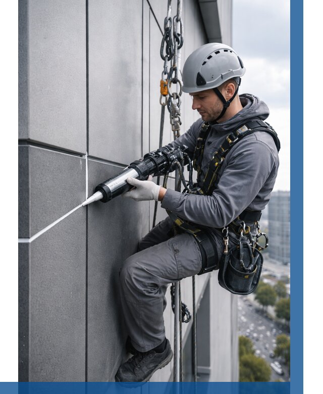 Герметизация стыков фасадных панелей в Верхней Пышме от 6669 р.| ВЫСОТНИК-Врх