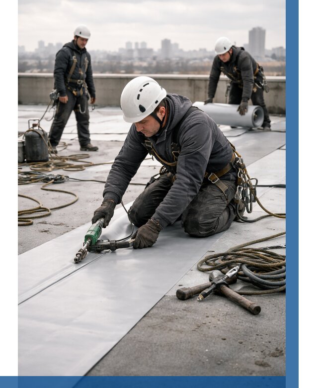 Ремонт мембранной кровли в Верхней Пышме от 1847 р./м2 | ВЫСОТНИК-Врх