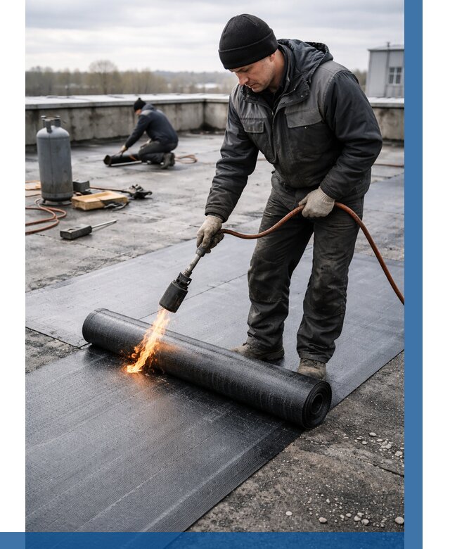 Ремонт наплавляемой кровли в Верхней Пышме от 718 р. | ВЫСОТНИК-Врх