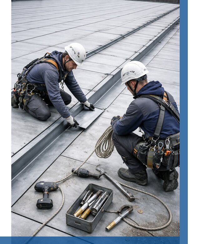 Ремонт фальцевой кровли в Верхней Пышме от 718 р. | ВЫСОТНИК-Врх