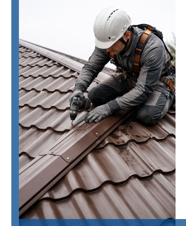 Ремонт металлочерепицы на крыше в Верхней Пышме профессионально