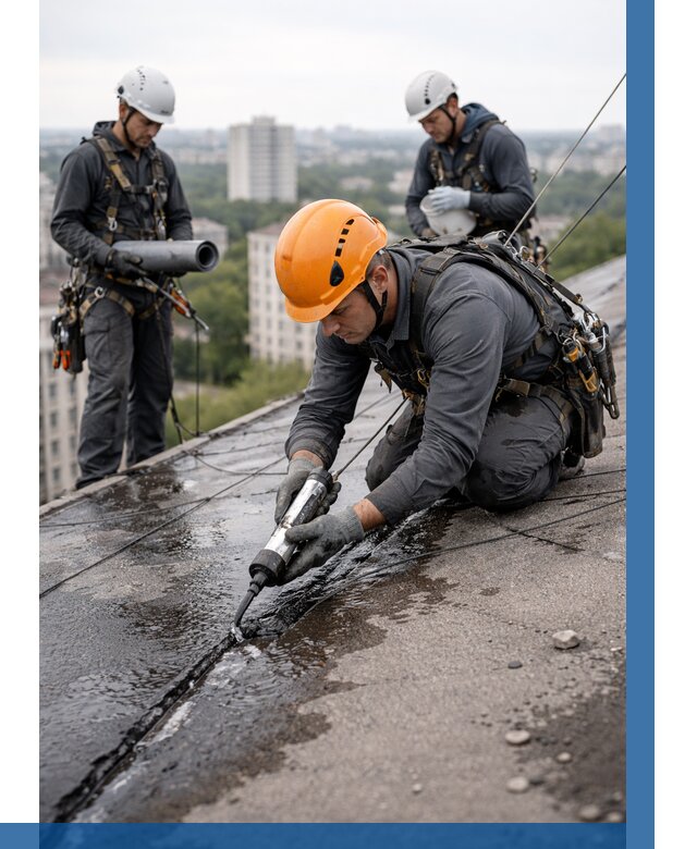 Устранение протечек кровли в Верхней Пышме от 12312 р. | ВЫСОТНИК-Врх