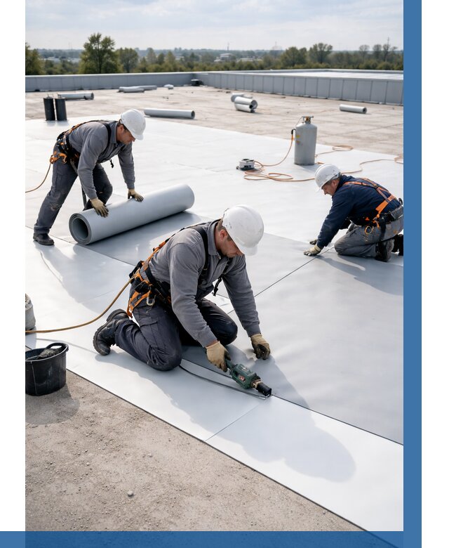 Монтаж мембранной кровли под ключ в Верхней Пышме от 1231 р. | ВЫСОТНИК-Врх