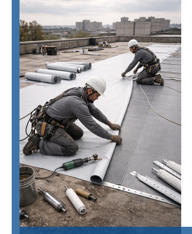 Монтаж мембранной кровли в Верхней Пышме для промышленных зданий