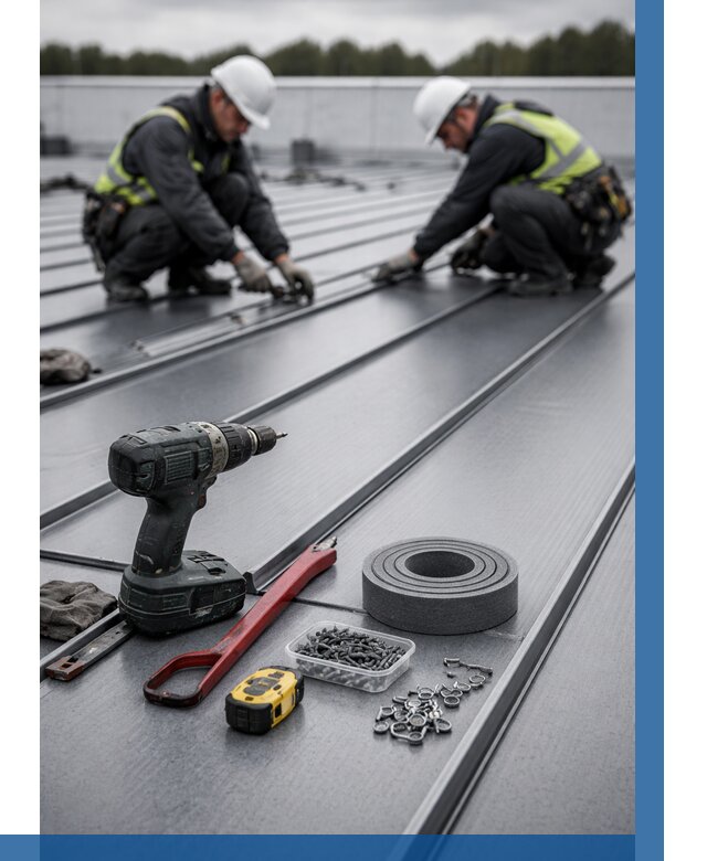 Монтаж фальцевой кровли в Верхней Пышме от 1847 р. | ВЫСОТНИК-Врх