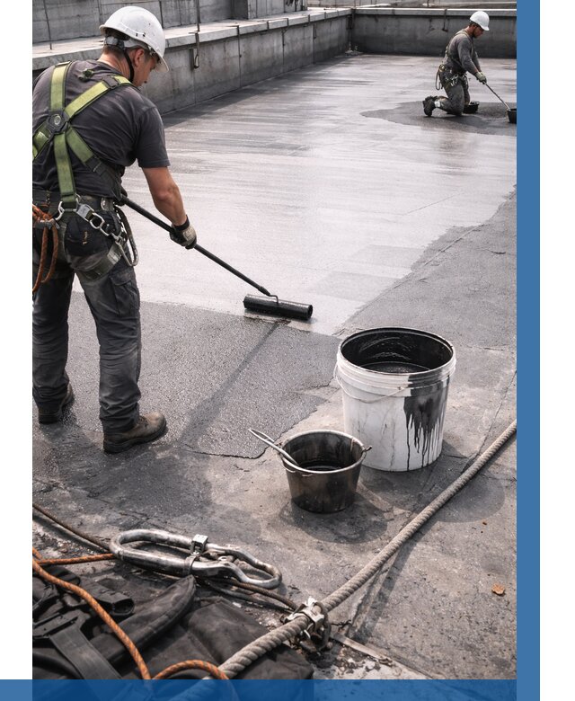 Гидроизоляция кровли жидкой резиной в Верхней Пышме от 513 р. | ВЫСОТНИК-Врх