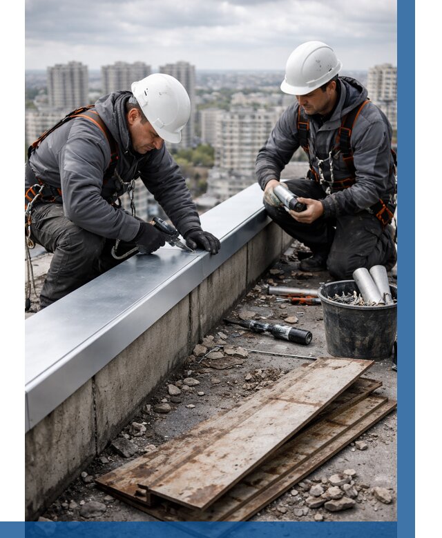 Замена парапетных крышек под ключ в Верхней Пышме от 1231 р. | ВЫСОТНИК-Врх