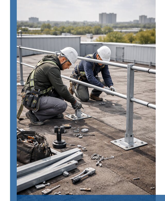 Монтаж кровельного ограждения в Верхней Пышме под ключ с гарантией