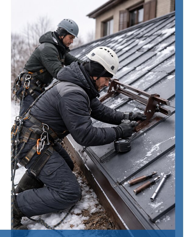 Монтаж снегозадержателей в Верхней Пышме от 462 р. | ВЫСОТНИК-Врх