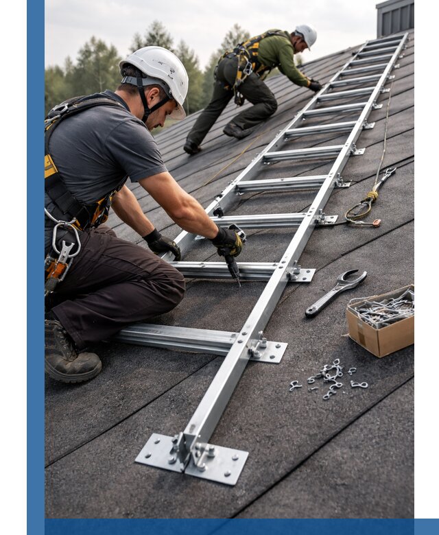 Профессиональный монтаж кровельной лестницы в Верхней Пышме под ключ