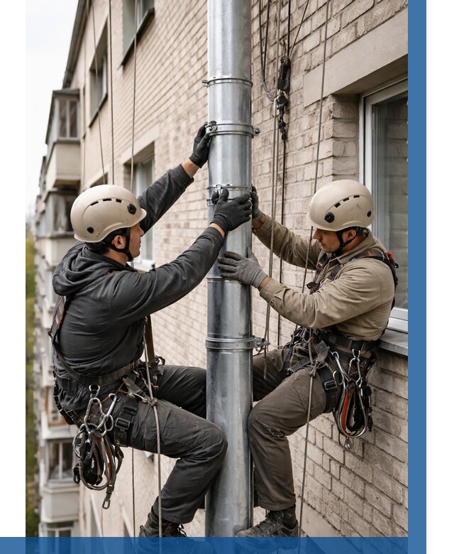 Замена водосточных труб в Верхней Пышме от 6669 р. | ВЫСОТНИК-Врх