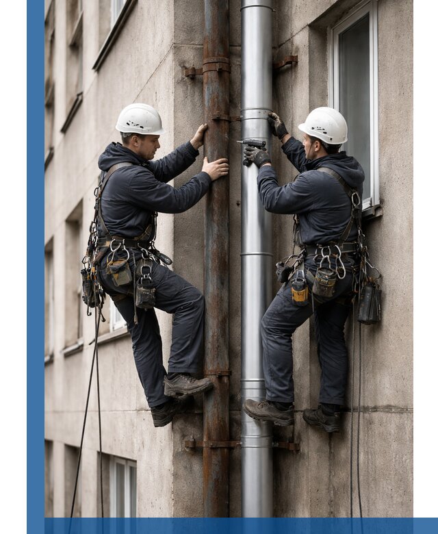 Замена водосточных труб в Верхней Пышме: монтаж и демонтаж под ключ