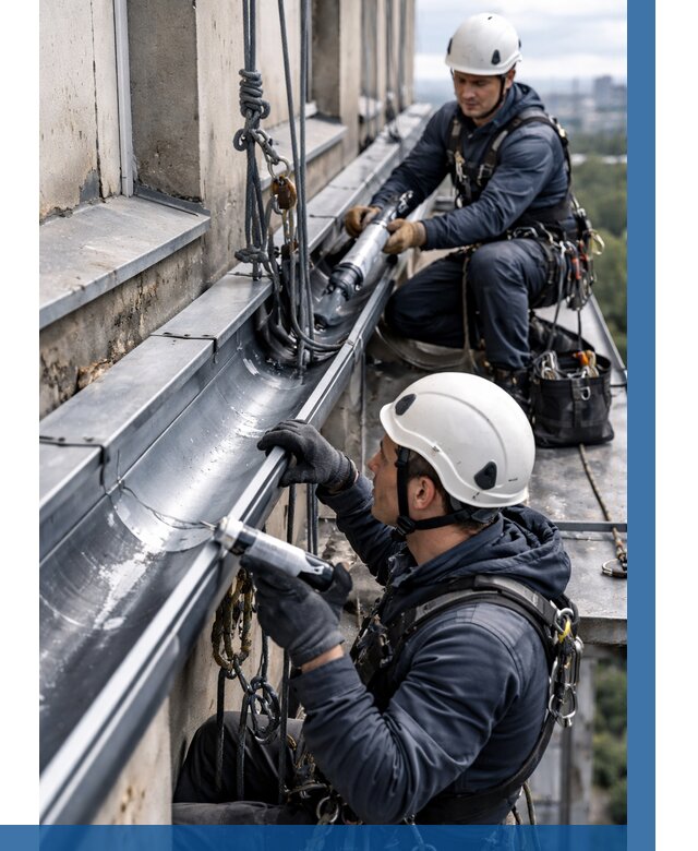 Ремонт водосточных желобов в Верхней Пышме от 6669 р. | ВЫСОТНИК-Врх