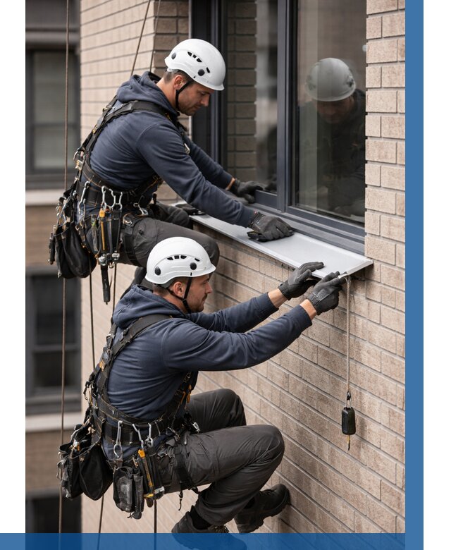 Монтаж оконных отливов под ключ в Верхней Пышме от 3591 р. | ВЫСОТНИК-Врх