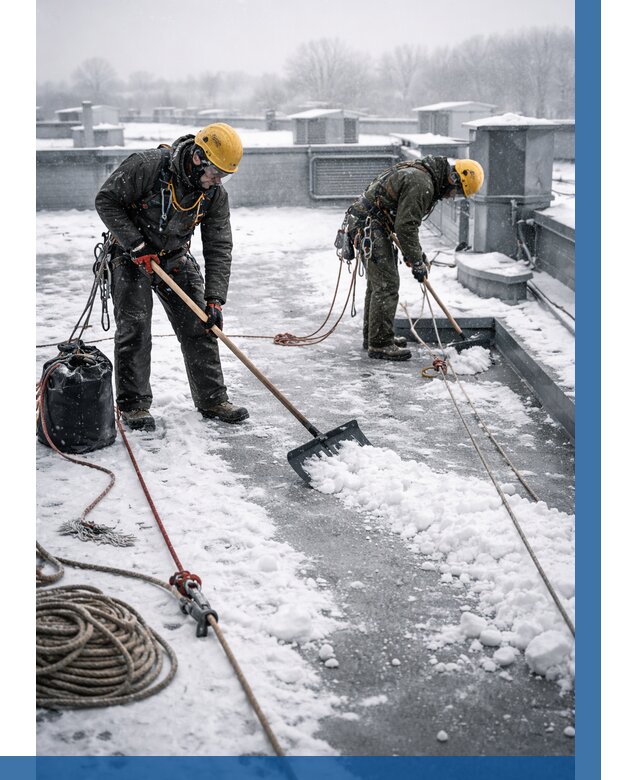 Очистка крыши от снега в Верхней Пышме от 7695 р. | ВЫСОТНИК-Врх