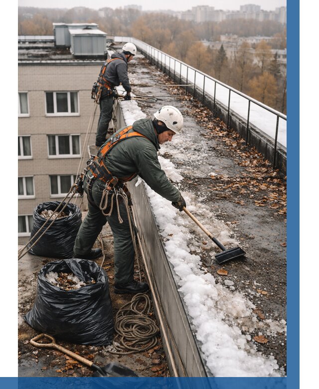 Очистка кровли по периметру в Верхней Пышме от 564 р. | ВЫСОТНИК-Врх