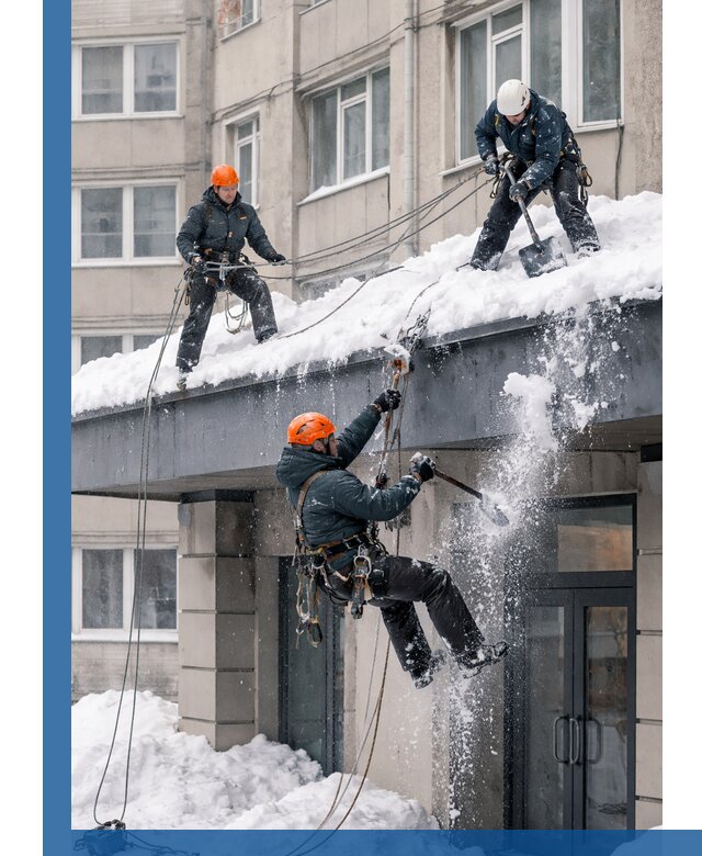 Безопасная очистка навесов от снега в Верхней Пышме круглогодично